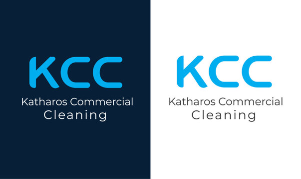 Creative letter KCC fashion logo with abstract and simple design concept for brand identity