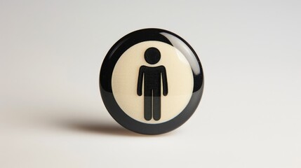 Icon of a male symbol displayed as a button on a plain white background