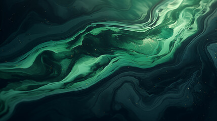 Obraz premium Vivid Marble Patterns in Jade Colors Liquid Paints