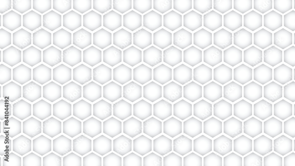 Poster abstract honeycomb background white. seamless pattern of the hexagonal netting. realistic geometric 