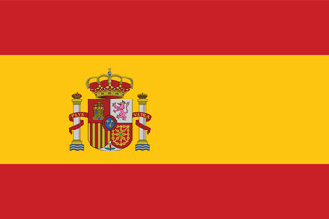 Original and simple Spain flag isolated vector in official colors and Proportion Correctly. Accurate dimensions and official colors. © DennisStudio