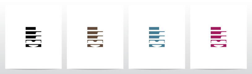 Prison Bar Locked Behind Letter Initial Logo Design J