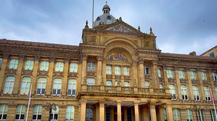 Fototapeta premium Birmingham City Council and Birmingham Museum and art gallery At Victoria Square - travel photography in United Kingdom