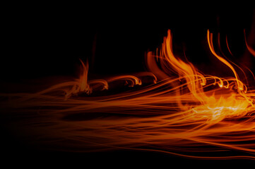Fototapeta premium Abstract yellow background with flame effect