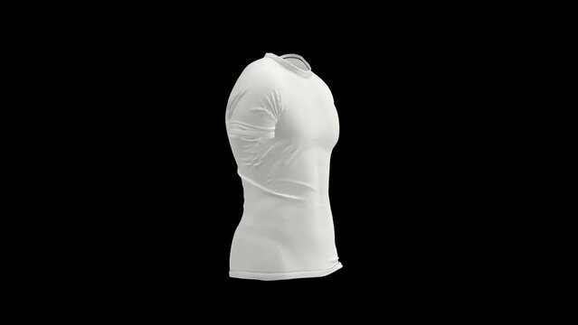 white t shirt spin animated mockup transparent background 