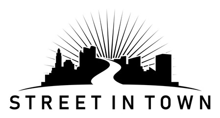 Obraz premium street in town skyline design vector 