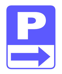 駐車場P方向案内アイコン