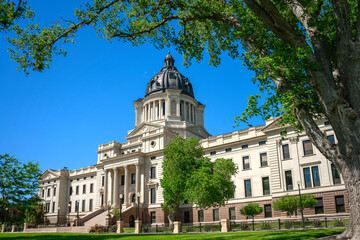 The South Dakota State Capitol, The Renaissance Revival Landmark Architecture, built in 1905-1910, housing the South Dakota State Legislature, in Pierre, USA