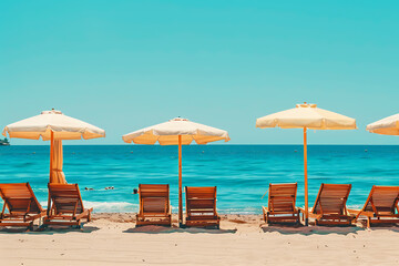 People relaxing and tanning at the beach, enjoying the sun, playing volleyball, and swimming