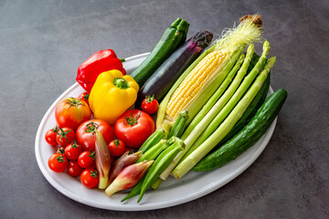色とりどりの野菜　野菜集合