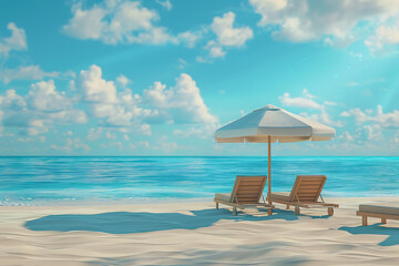 Obraz premium People relaxing and tanning at the beach, enjoying the sun, playing volleyball, and swimming