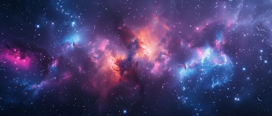 Fototapeta premium Close up, Celestial Dreams, a celestial scene with multiple galaxies, each with unique shapes and colors, cosmic wonders blending into a beautiful tapestry