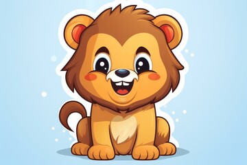 Obraz premium Make your day brighter with this humorous and adorable seal lion sticker Perfect for adding some fun to your belongings.