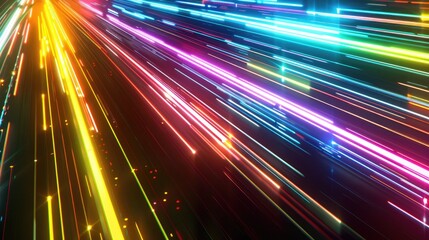 Obraz premium A colorful, multicolored, and dynamic image of a rainbow