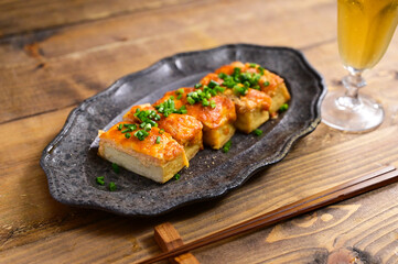 明太マヨチーズ厚揚げ