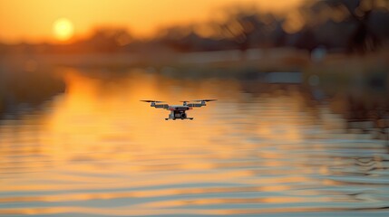 Depict a drone capturing footage of environmental restoration projects, such as reforestation or wetland restoration, to promote habitat conservation 