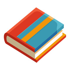 study theme colorful illustration, book