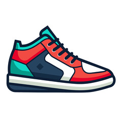 study theme colorful illustration, shoes