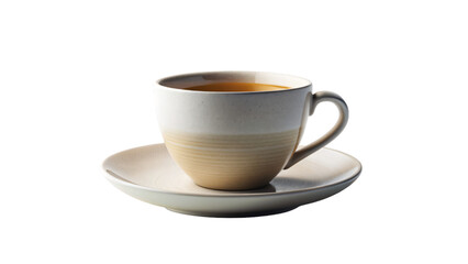 Obraz premium Isolated white ceramic cup for coffee beverage
