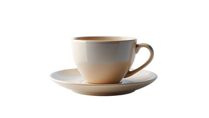 Obraz premium Isolated white ceramic cup for coffee beverage