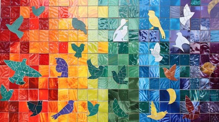 Obraz premium A vibrant mosaic of pension benefits, highlighting diverse elements of a comprehensive retirement plan.