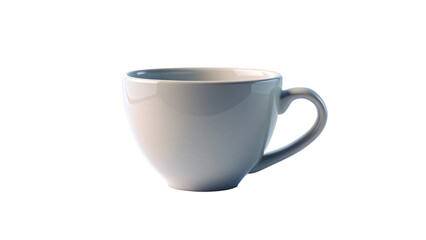 Isolated white ceramic cup for coffee beverage