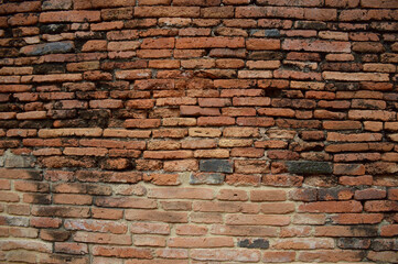 old red brick wall background