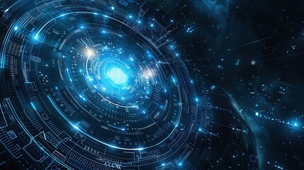 Obraz premium Modern Circuit Board Technology Background for Advanced Digital and Tech Applications