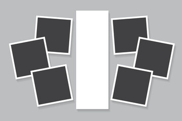  blank instant photograph frame template design