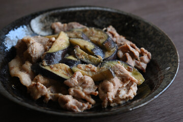 ナスと豚肉の味噌炒め