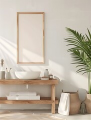 Minimalist and Cozy Home Interior with Natural Lighting and Wooden Furnishings