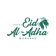 Eid Al Adha mubarak with cute sheep animal, The holiday occurs after the culmination of the annual Hajj. Feast of the Sacrifice.