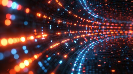 Fototapeta premium Binary Frontier: Digital Environment for Technological Operations