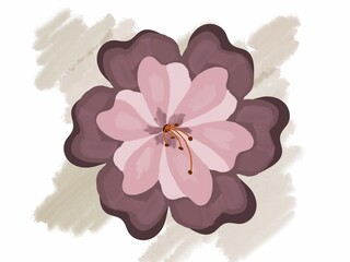 Fototapeta premium a flower design with a ribbon on it