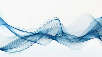 Abstract Blue Wave Art, Generative AI