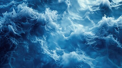 Obraz premium Flowing blue liquid abstract background