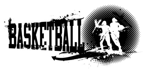 Basketball Woman Banner Vector Illustration