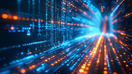 Abstract Digital Data Stream, Generative AI