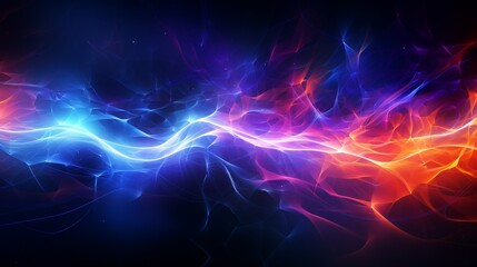 Dynamic Electric Energy Flows in Bright Neon Abstract Lines