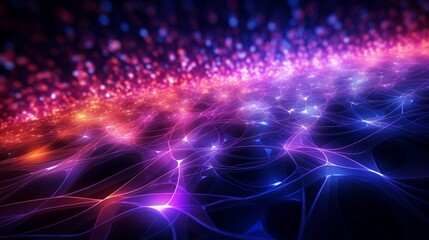 Fototapeta premium Neon Lines Creating Dynamic Electric Energy in Abstract Background