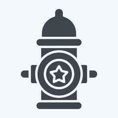 Icon America Water Page. related to America symbol. glyph style. simple design illustration