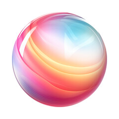Obraz premium abstract colorful sphere isolated on transparent white background, clipping path