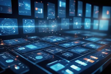 Fototapeta premium Background of technological concepts