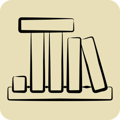 Icon land Mark. related to America symbol. hand drawn style. simple design illustration