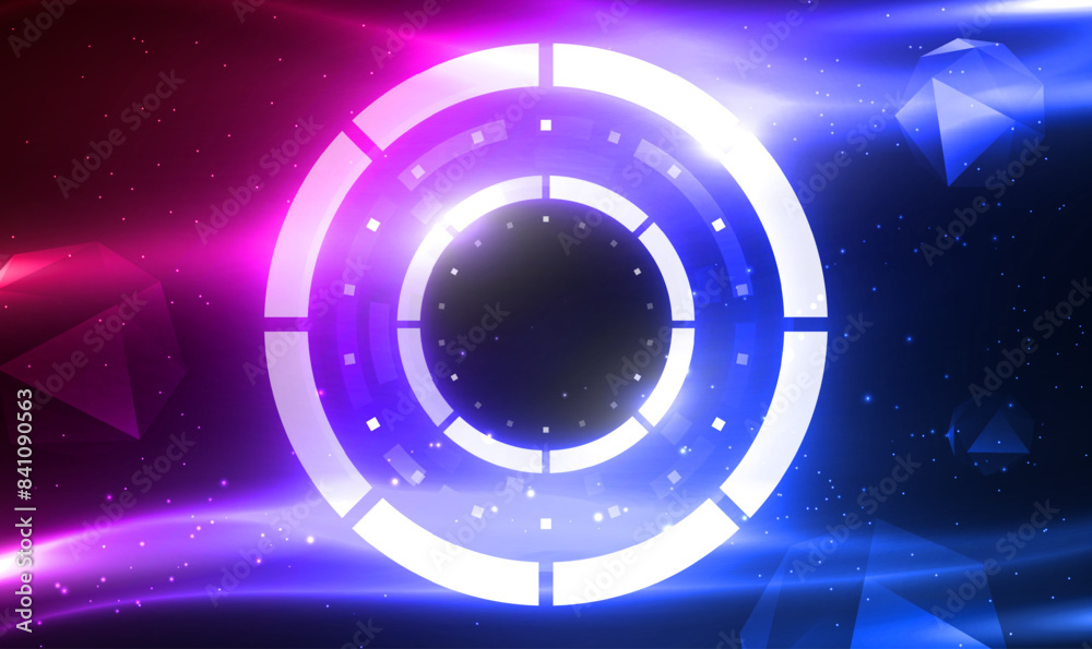 Poster futuristic circle circuit technology on cyberspace. hud futuristic technology background. abstract s