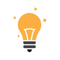 Lightbulb icon design template isolated illustration