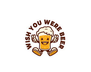 mug beer character mascot logo