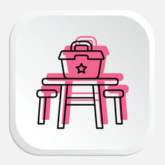 Picnic Icon - Depicting Outdoor Leisure and Dining Activities