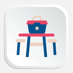 Picnic Icon - Depicting Outdoor Leisure and Dining Activities