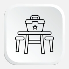 Picnic Icon - Depicting Outdoor Leisure and Dining Activities